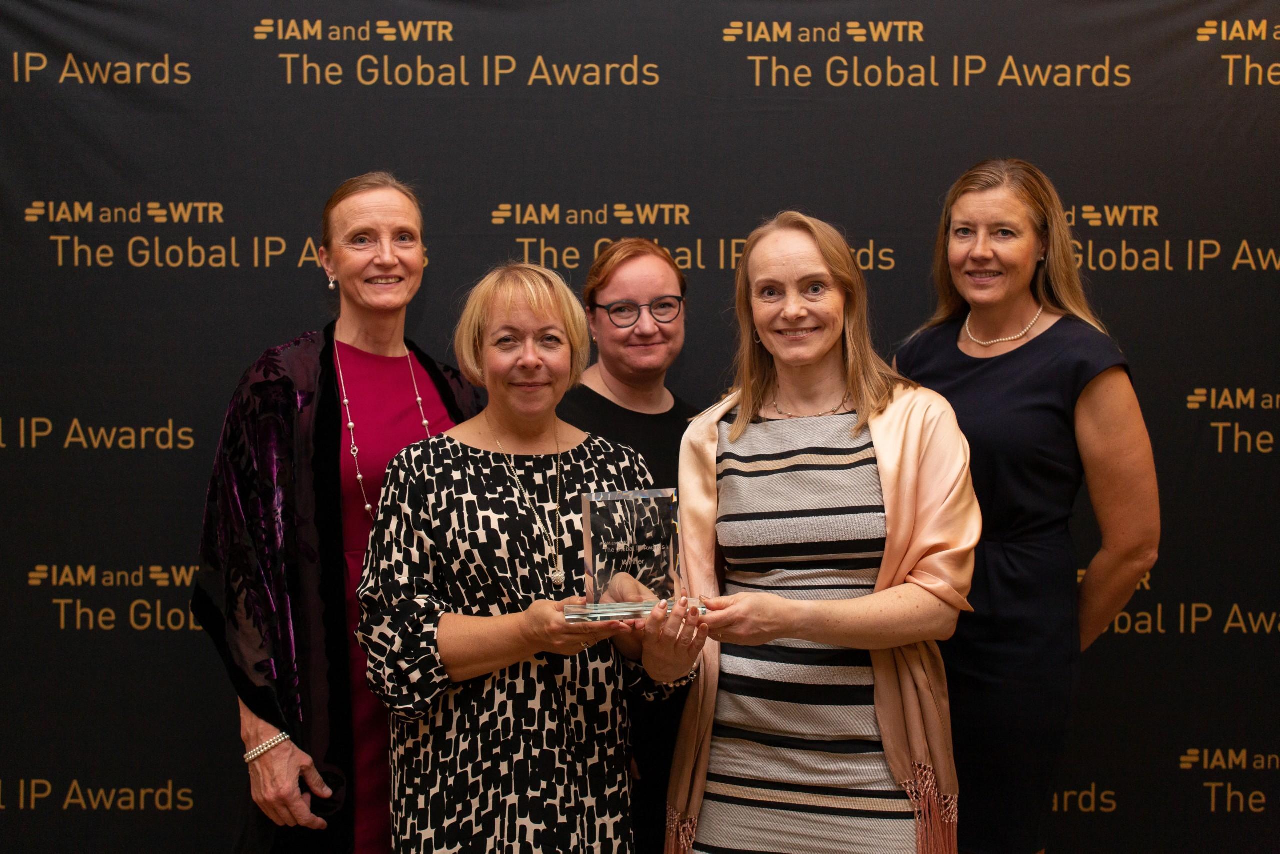 Boco IP winning in IAM & WTR Global IP Awards 2022 in London 